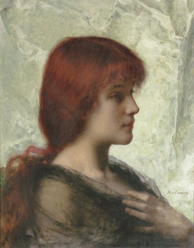 Una belleza pelirroja de Alexei Alexevich Harlamoff