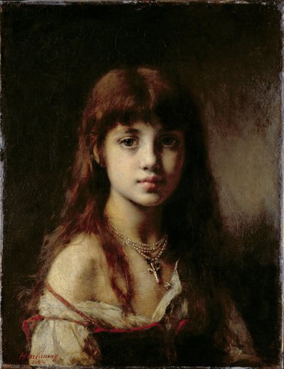 La hija del artista, 1884 de Alexei Alexevich Harlamoff
