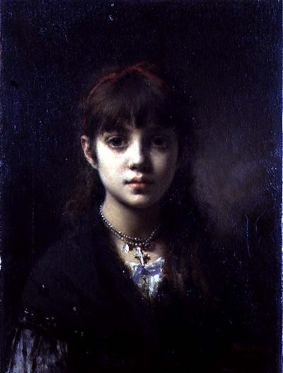 La hija del artista, 1884 de Alexei Alexevich Harlamoff