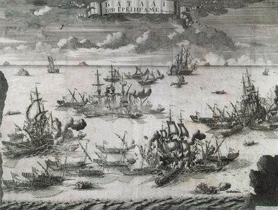 La batalla de Grengam el 27 de julio de 1720, 1721 de Alexei Fyodorovich Zubov