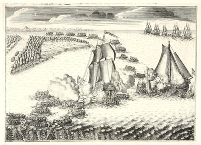 La batalla en la desembocadura del Neva el 18 de mayo de 1703, 1720s de Alexei Fyodorovich Zubov