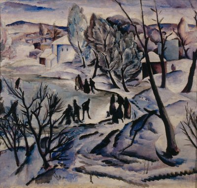 Invierno. Estanque congelado, 1923-1924 de Alexei Ilyich Kravchenko