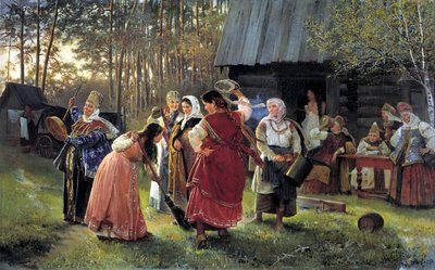 Fiesta de la víspera de la boda, 1889 de Alexei Ivanovich Korzukhin