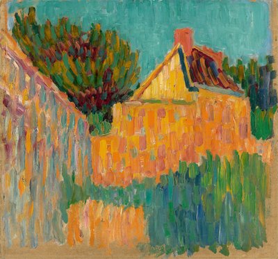 Casa pequeña frente a arbustos, c. 1907 de Alexei Javlensky von
