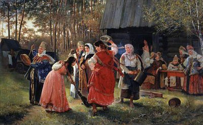 Fiesta de chicas, 1889 de Alexei Korsuchin