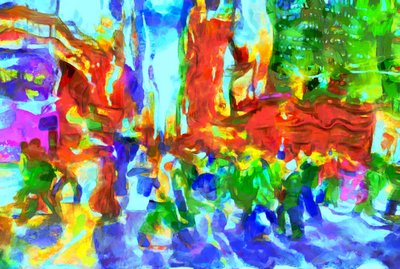 Ciudad verde,2020,(técnica mixta) de Alexei Makhov