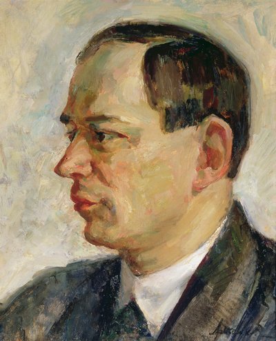 Retrato de Vissarion Shebalin (1902-63) 1933 (óleo sobre lienzo) de Alexei Nikolayevich Arzhenikov