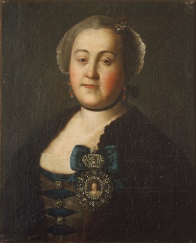 Retrato de la condesa Agrippina Leontievna Apraxina, finales de la década de 1750 de Alexei Petrovich Antropov
