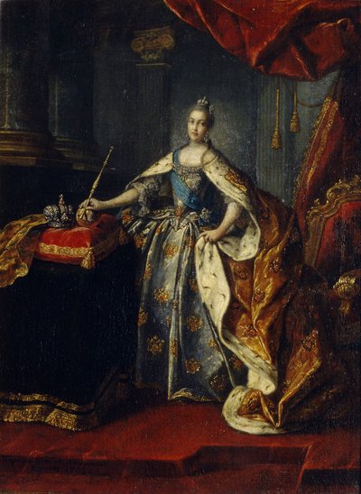 Retrato de la emperatriz Catalina II 1729-1796, 1762 de Alexei Petrovich Antropov
