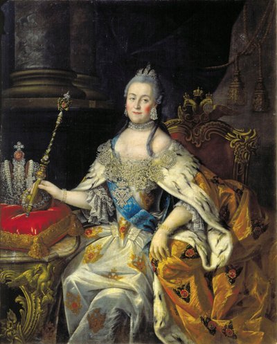 Retrato de la emperatriz Catalina II 1729-1796, 1766 de Alexei Petrovich Antropov