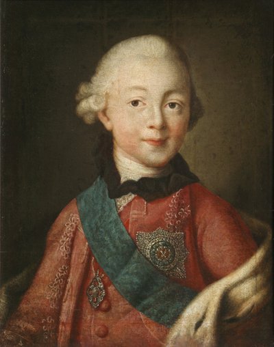 Retrato del Gran Duque Pavel Petrovich 1754-1801, 1765 de Alexei Petrovich Antropov