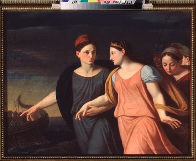 Paris enlevant Helene (París secuestrando a Helena) - Pintura de Alexei Yegorovich Yegorov (1776-1851), huile sur toile de Alexei Yegorovich Yegorov