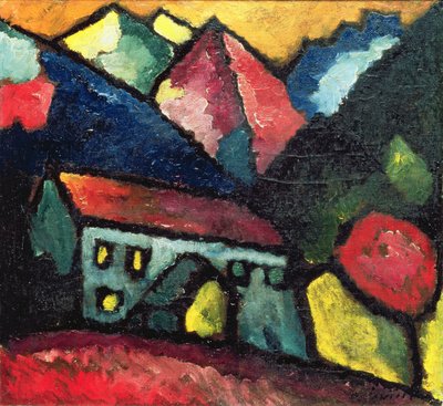 Una casa en las montañas, c.1912 de Alexej von Jawlensky