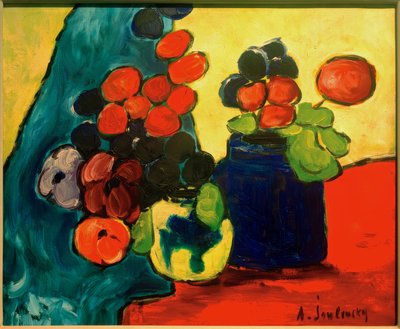 Sobre tela roja de Alexej von Jawlensky