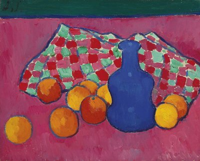 Jarrón azul con naranjas de Alexej von Jawlensky