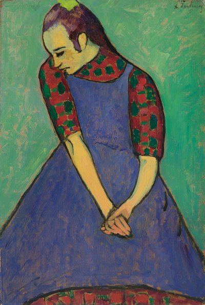 Delantal azul, 1909 de Alexej von Jawlensky