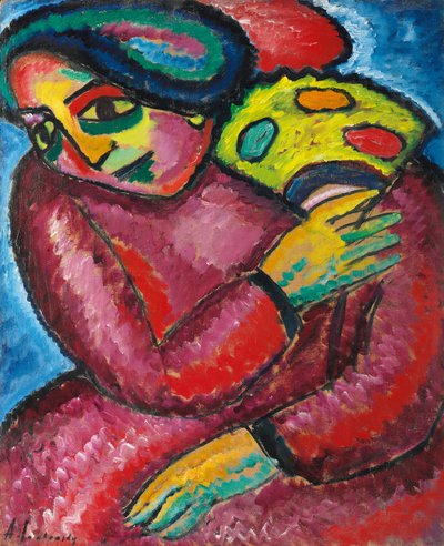 Baile con abanico amarillo, 1912 de Alexej von Jawlensky