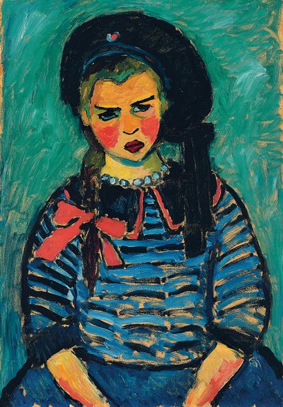 Niña con un lazo rojo, 1911 de Alexej von Jawlensky