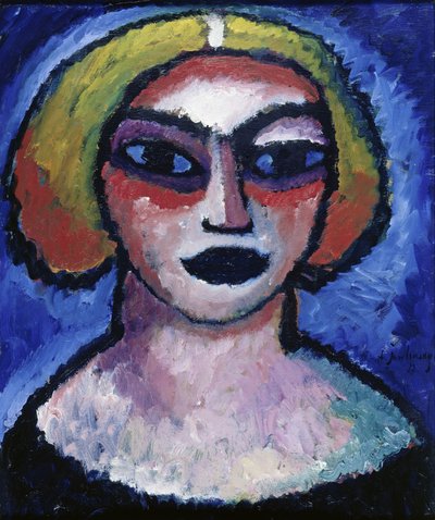 Cabeza de una mujer, 1912 de Alexej von Jawlensky