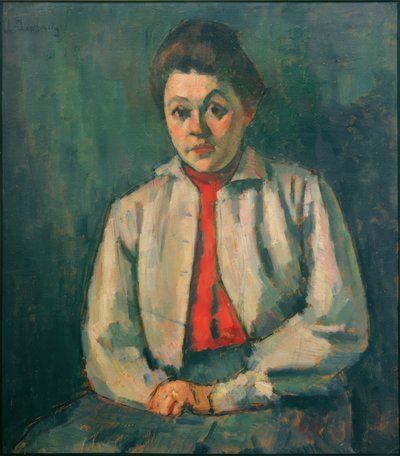 Helene con chaleco rojo de Alexej von Jawlensky