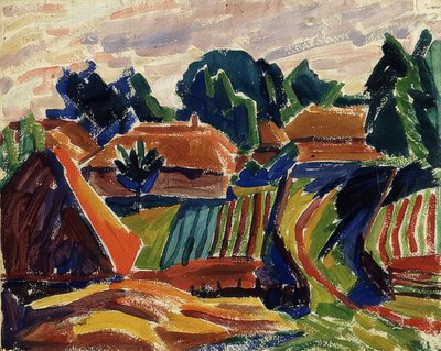Paisaje. 1908-12 de Alexej von Jawlensky
