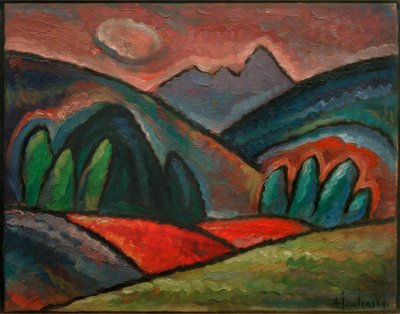 Paisaje cerca de Oberstorf de Alexej von Jawlensky