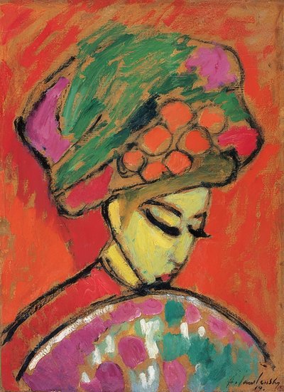 Niña con sombrero de flores (Niña con turbante) de Alexej von Jawlensky