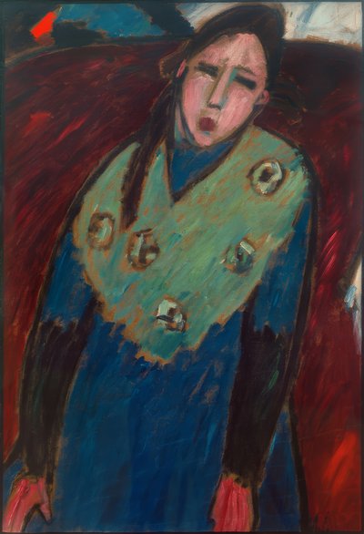 Niña con estola verde de Alexej von Jawlensky