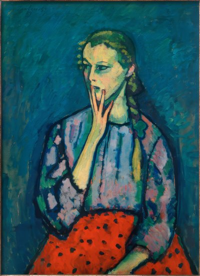 Retrato de niña, 1909 de Alexej von Jawlensky