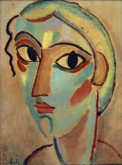 Cabeza mística: Cabeza de niña (de perfil) de Alexej von Jawlensky