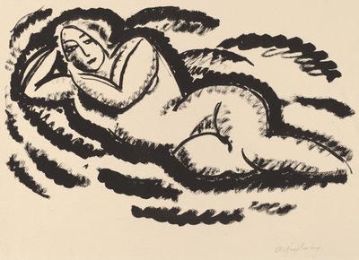 Desnudo reclinado, c.1912 de Alexej von Jawlensky
