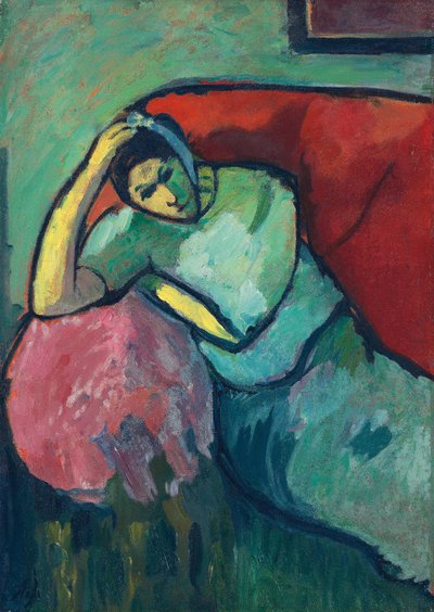 Mujer sentada, 1909 de Alexej von Jawlensky