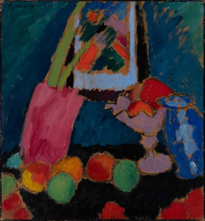 Bodegón con un cuenco violeta de Alexej von Jawlensky