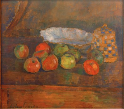 Naturaleza muerta con manzanas, cuenco y jarra de Alexej von Jawlensky