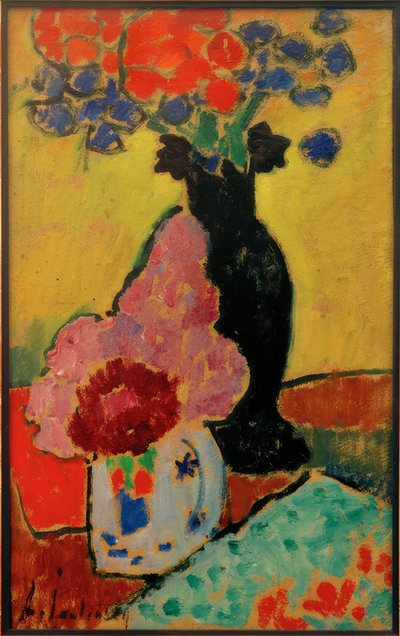 Naturaleza muerta con jarrón negro de Alexej von Jawlensky