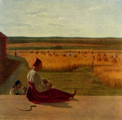 Cosecha. Verano, mediados de la década de 1820, 1965 de Alexey Venetsianov