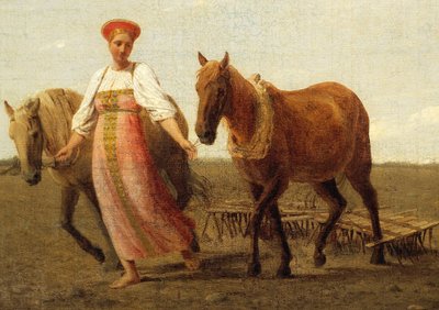 Ruso: "En el campo arado. Primavera" En el campo arado. Primavera de Alexey Venetsianov