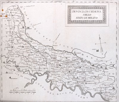 Cremona, Lodi, Mantua, Parma y Brescia, Italia - por A de Alexis Hubert Jaillot