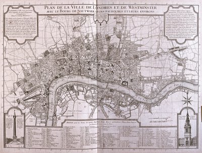 Londres y Westminster -Inglaterra - por A de Alexis Hubert Jaillot