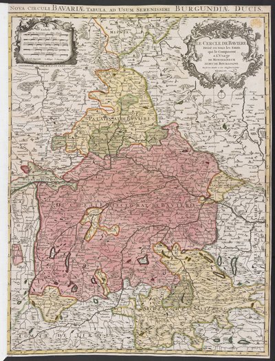 Mapa de Baviera de Alexis Hubert Jaillot