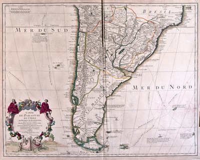 Paraguay y Cile - por A de Alexis Hubert Jaillot