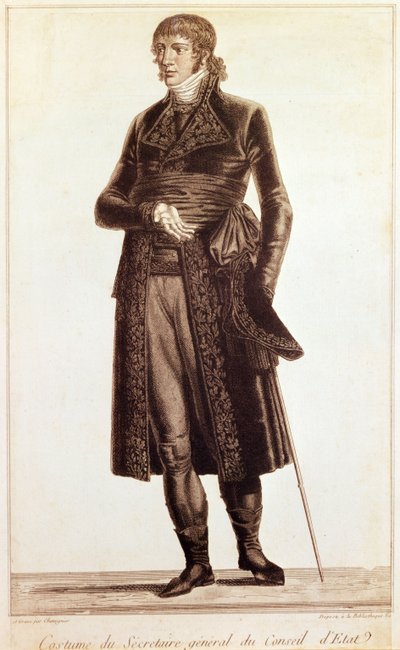 Traje del Secretario General del Consejo de Estado, c.1804-10 de Alexis Chataigner