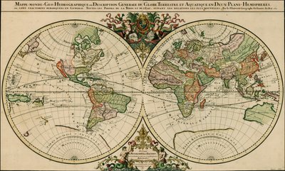 Mapa del mundo de 1691 por Alexis-Hubert Jaillot de Alexis Hubert Jaillot