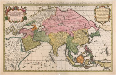 Mapa de Asia de 1692 por Hubert Jaillot de Alexis Hubert Jaillot