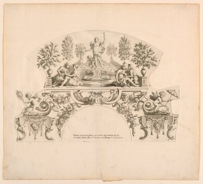 Hojas de abanico, octava y novena placas del conjunto, "Divers Desseins de grands Eventails, Encrans, et autres Ornamens, inventados y grabados por Nicolas Loire" de Alexis Loir
