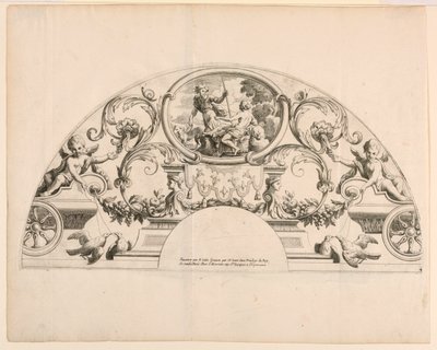 Hojas de abanico, tercera y cuarta placas del conjunto, "Divers Desseins de grands Eventails, Encrans, et autres Ornamens, inventados y grabados por Nicolas Loire" de Alexis Loir