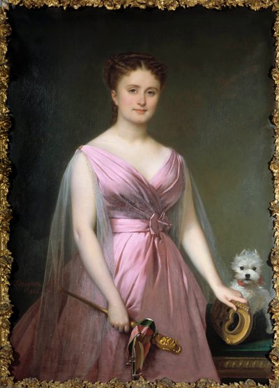 Retrato de la comediante de teatro Hortense Schneider (1833-1920) en locura de Alexis Nicolas Perignon