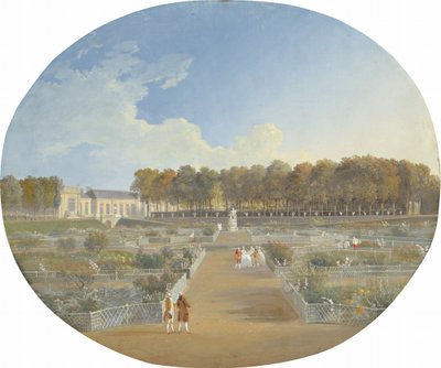 El Potager del Hôtel de Valentinois en Passy (gouache sobre grafito sobre lino) de Alexis Nicolas Perignon