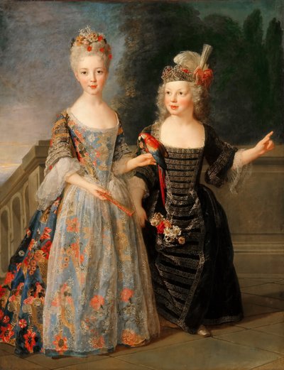Catherine-Éléonore-Eugénie de Béthisy, futura Princesa de Montauban, y su hermano Eugène de Béthi de Alexis Simon Belle