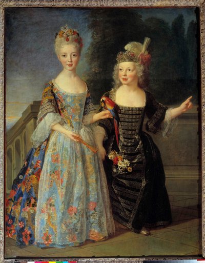 Retrato de Catherine Eléonore Eugénie de Béthisy (1707-1767), futura Princesa de Montauban y su hermano Eugène Eléonore (1709-1781), futuro Marqués de Mézières, entre 1713 y 1715 de Alexis Simon Belle